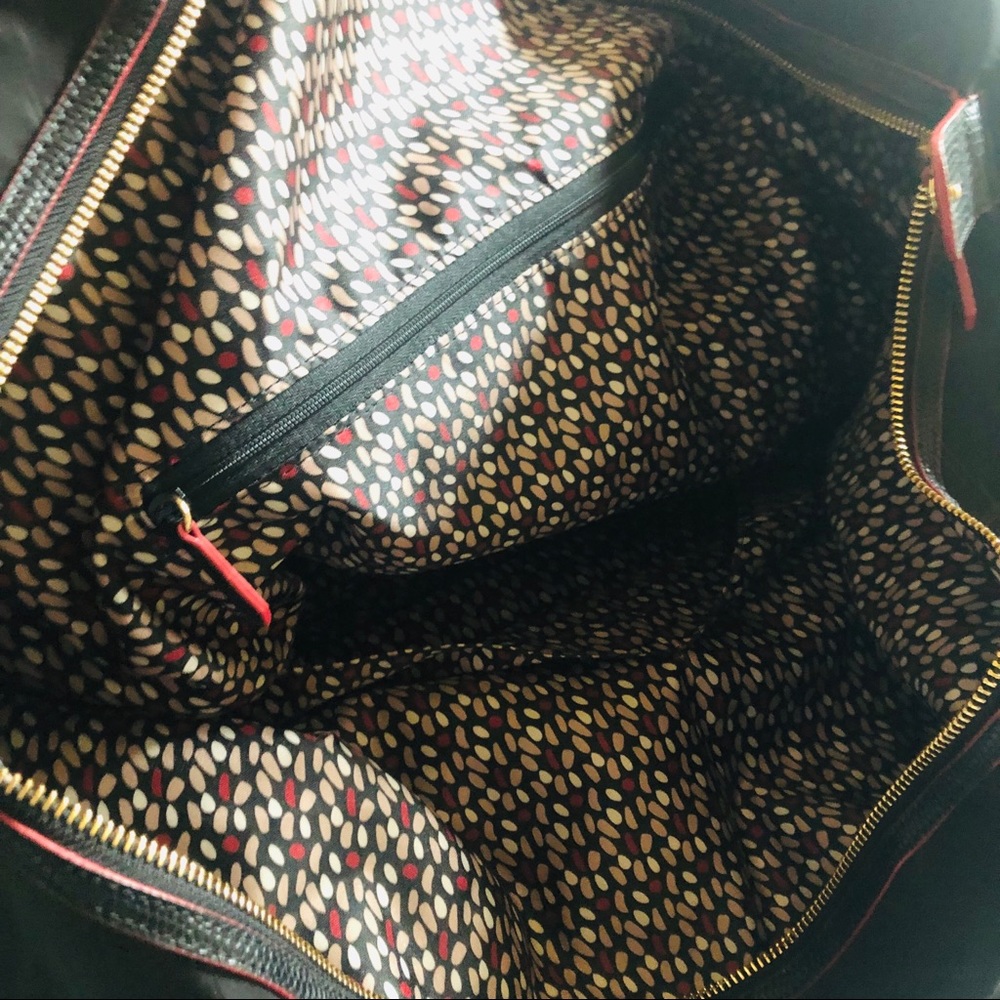 🆕 VERA BRADLEY PREPPY POLY TRAVEL DUFFEL BLACK🆕 - Picture 6 of 8